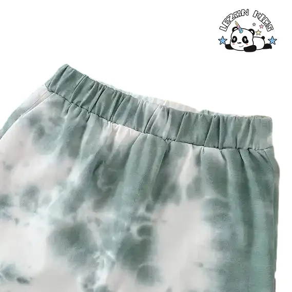 LEZONKIDS - Customizable Tie-Dye Outfits Short Sleeve T-Shirt Tops+Short Pants 2Pcs Summer Cotton Boys Clothes Set